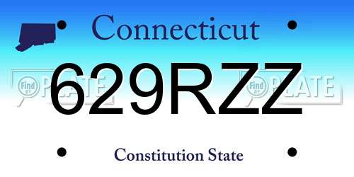 629RZZ Connecticut License Plate