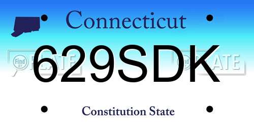 629SDK Connecticut License Plate