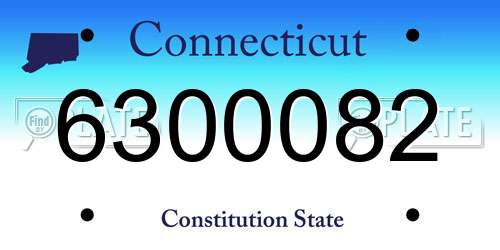 6300082 Connecticut License Plate