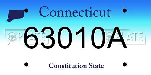 63010A Connecticut License Plate