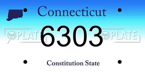 6303 Connecticut License Plate