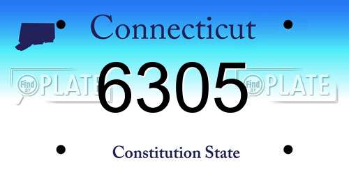 6305 Connecticut License Plate