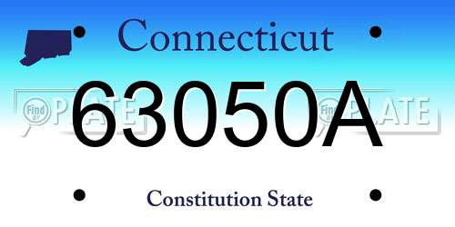 63050A Connecticut License Plate