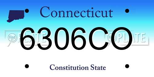 6306CO Connecticut License Plate