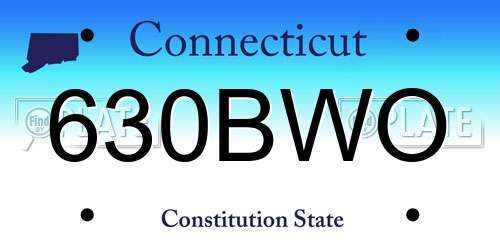 630BWO Connecticut License Plate
