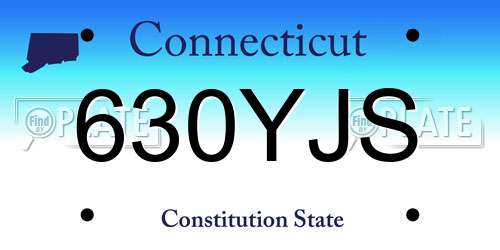 630YJS Connecticut License Plate