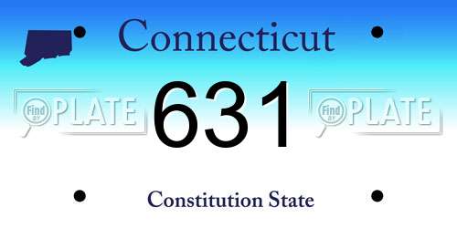 631 Connecticut License Plate