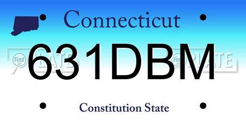 631DBM Connecticut License Plate