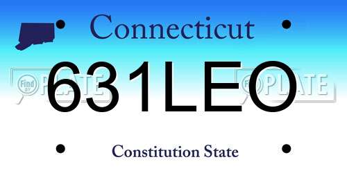 631LEO Connecticut License Plate