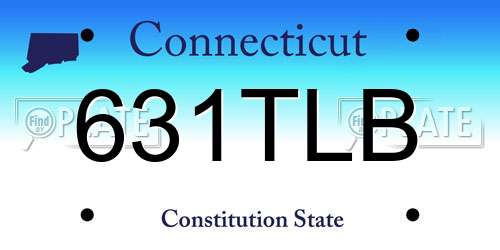 631TLB Connecticut License Plate