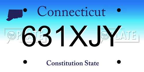 631XJY Connecticut License Plate