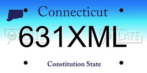 631XML Connecticut License Plate