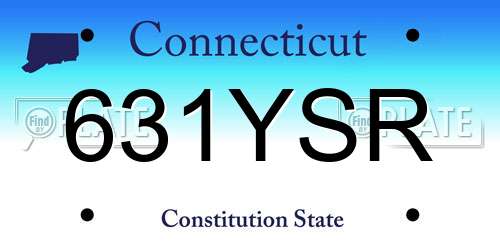 631YSR Connecticut License Plate