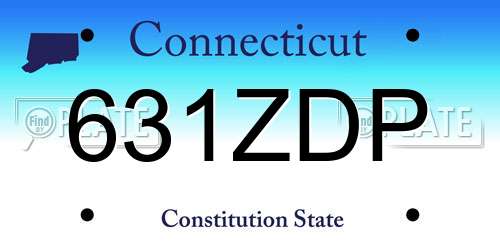 631ZDP Connecticut License Plate