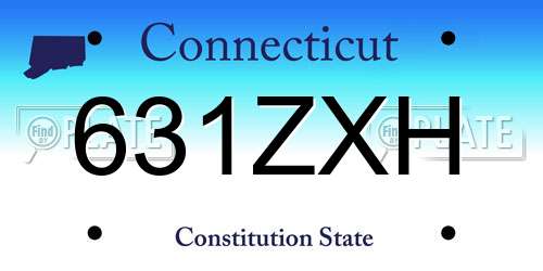 631ZXH Connecticut License Plate