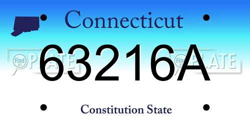 63216A Connecticut License Plate