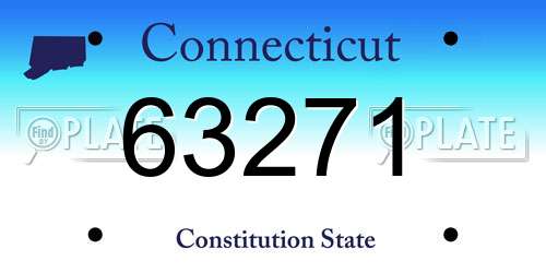 63271 Connecticut License Plate