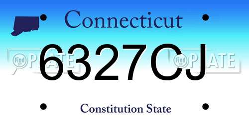 6327CJ Connecticut License Plate
