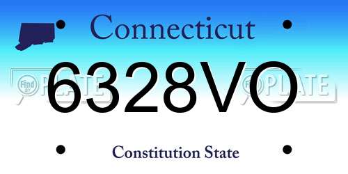 6328VO Connecticut License Plate