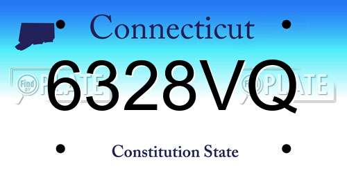 6328VQ Connecticut License Plate