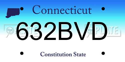 632BVD Connecticut License Plate