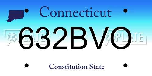 632BVO Connecticut License Plate
