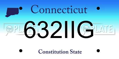 632IIG Connecticut License Plate