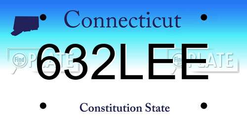 632LEE Connecticut License Plate