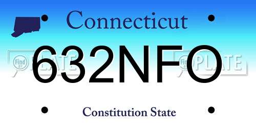 632NFO Connecticut License Plate