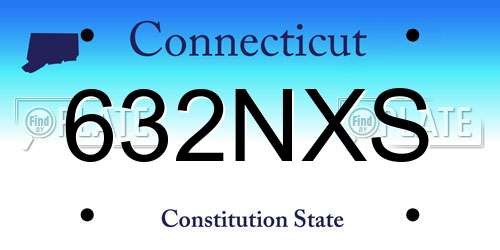 632NXS Connecticut License Plate