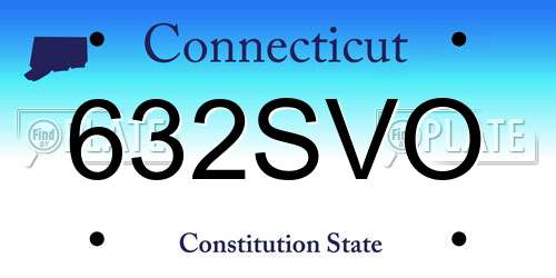 632SVO Connecticut License Plate