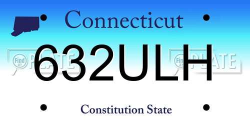 632ULH Connecticut License Plate