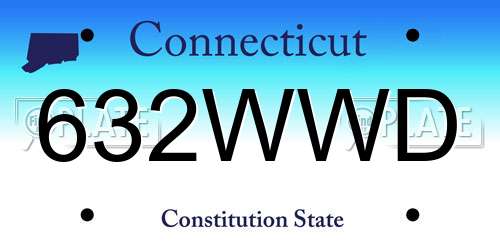632WWD Connecticut License Plate