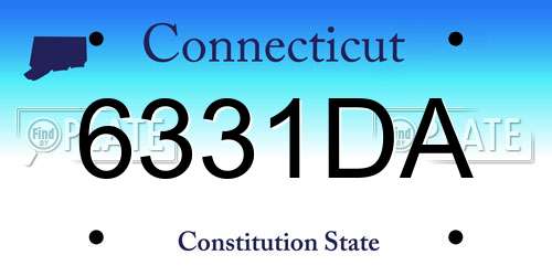 6331DA Connecticut License Plate