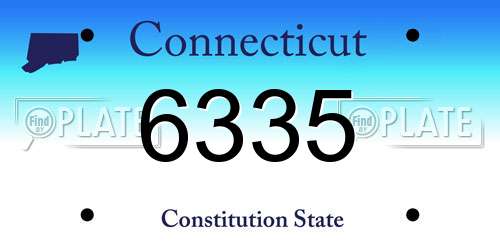 6335 Connecticut License Plate