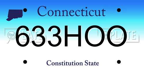 633HOO Connecticut License Plate