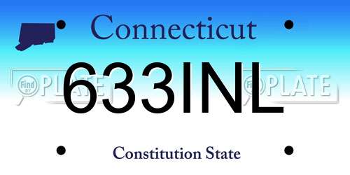633INL Connecticut License Plate