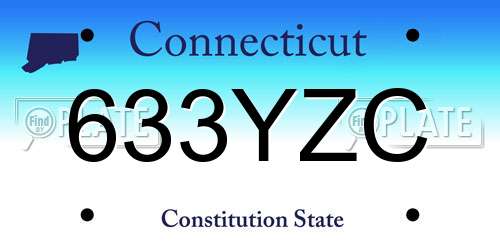 633YZC Connecticut License Plate