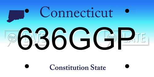 636GGP Connecticut License Plate