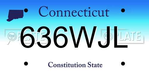 636WJL Connecticut License Plate