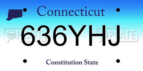636YHJ Connecticut License Plate