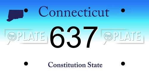 637 Connecticut License Plate