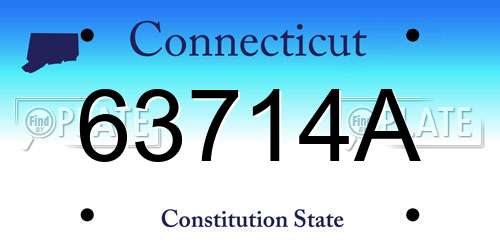 63714A Connecticut License Plate
