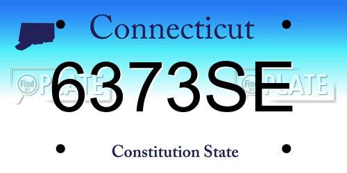 6373SE Connecticut License Plate