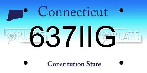 637IIG Connecticut License Plate