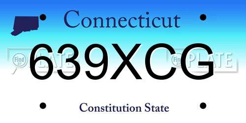 639XCG Connecticut License Plate