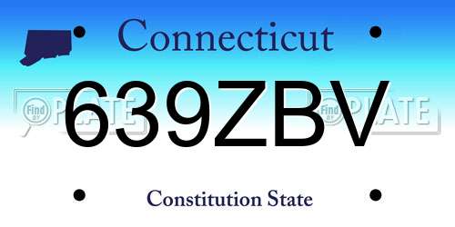 639ZBV Connecticut License Plate
