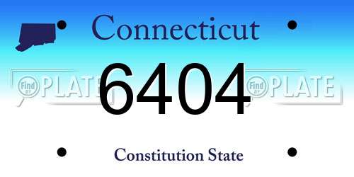 6404 Connecticut License Plate