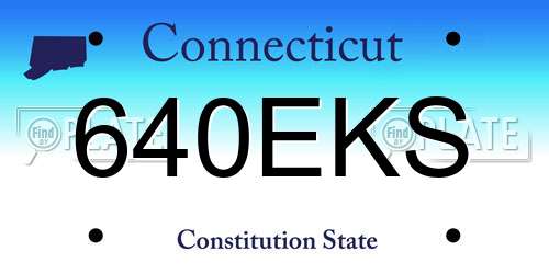 640EKS Connecticut License Plate