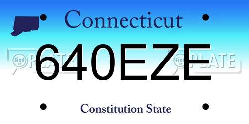 640EZE Connecticut License Plate